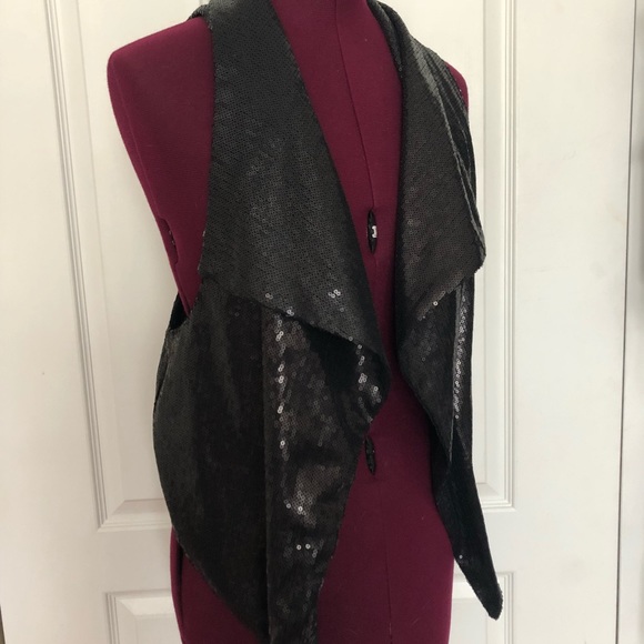 Urban Behavior black sequin vest - Picture 2 of 4